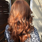 Long copper waves, back view