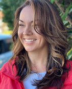 Client with long brunette waves