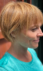 Short copper crop with a soft fringe